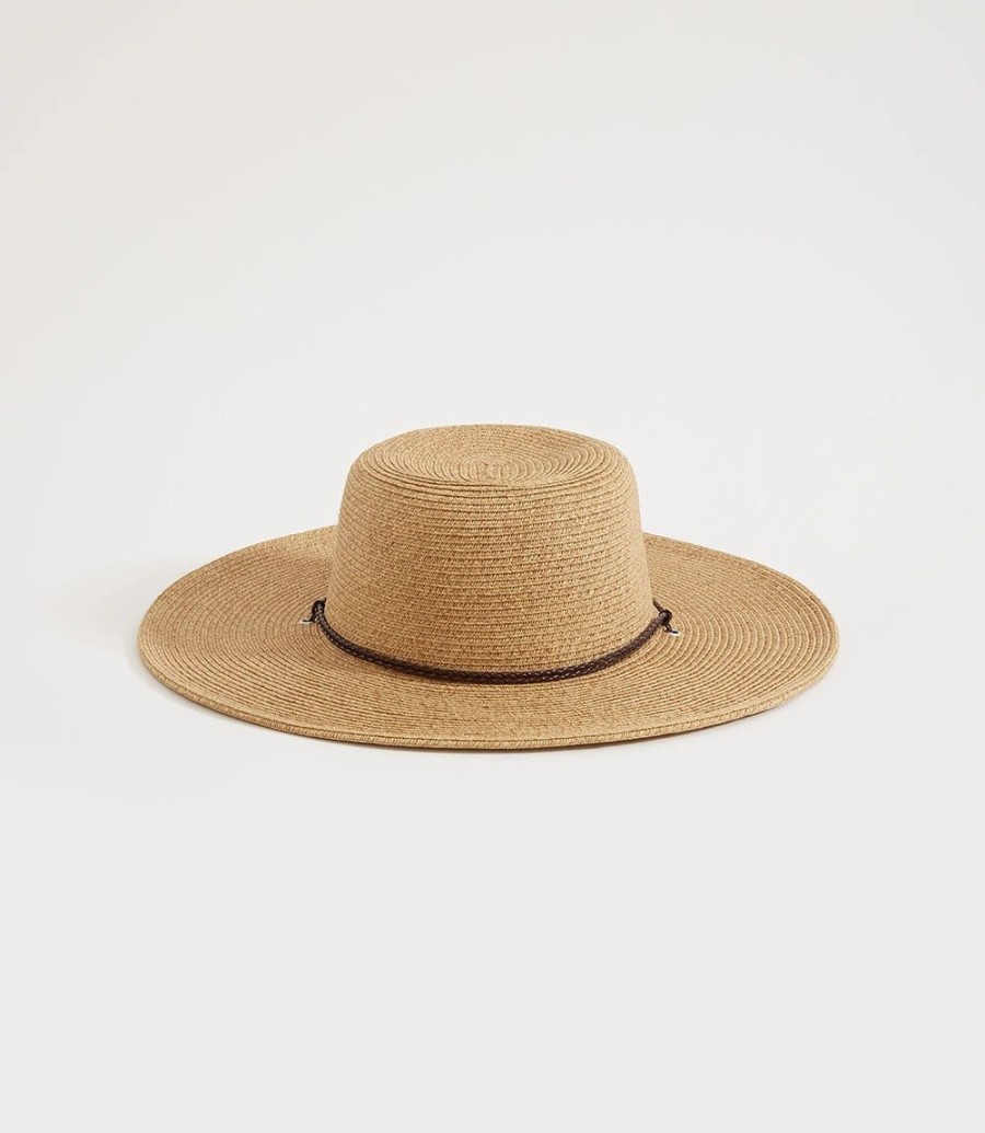 Accessories * | Karen Kane Classic Straw Sun Hat Natural