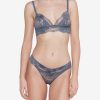 Bras * | L'Unica Donna Leavers Lace Soft Bralette In Silver