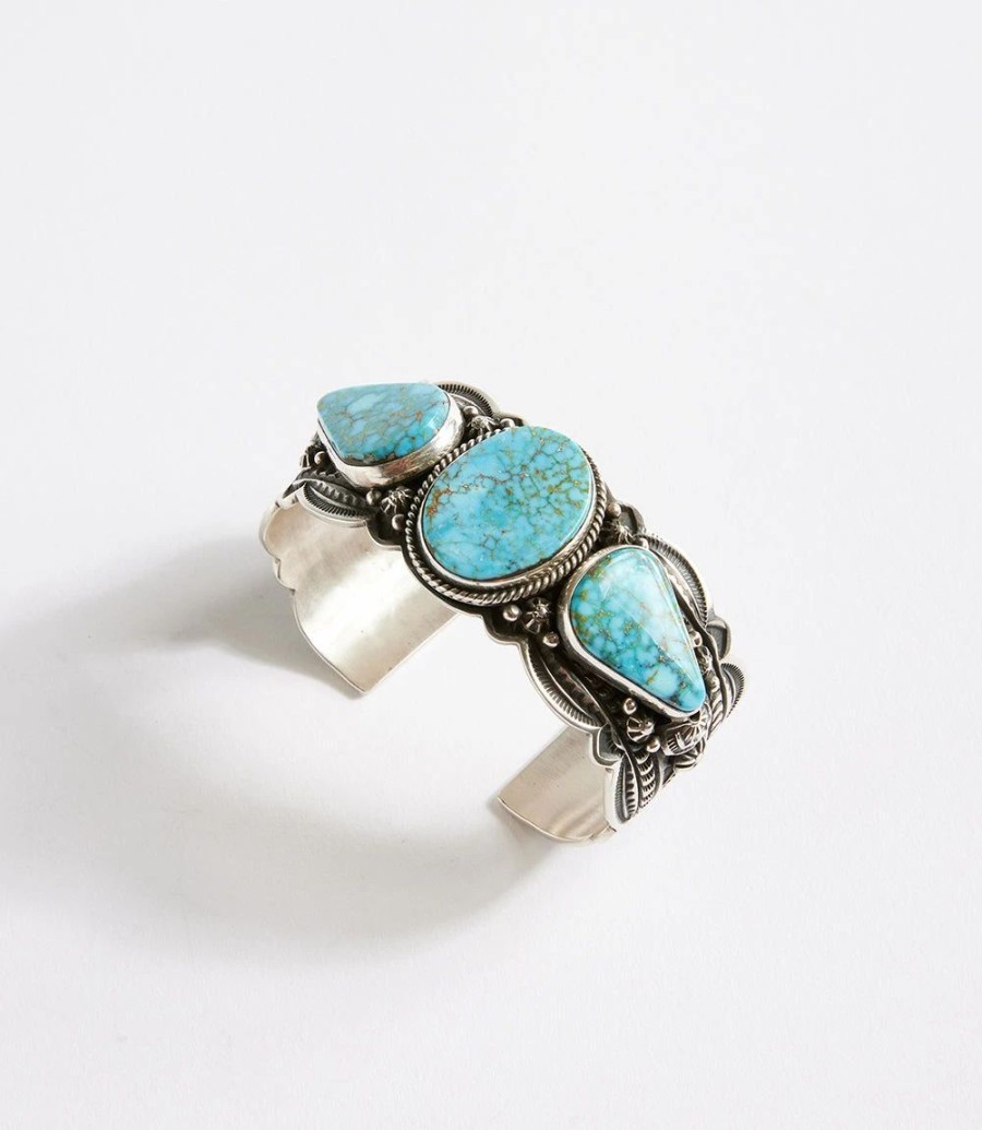 Accessories * | Karen Kane Kingman Stone Cuff Bracelet Turquoise