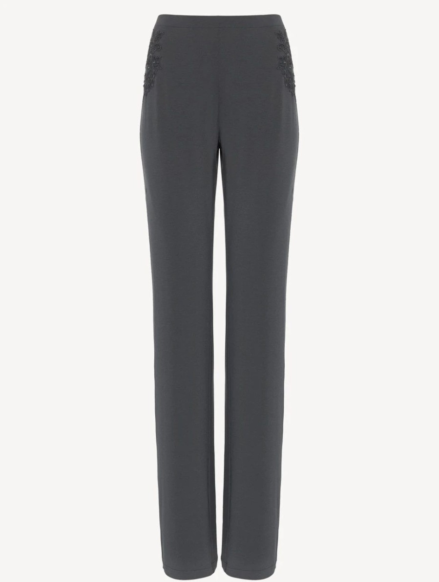 Sleepwear * | Maison@Home Trousers In Charcoal Grey