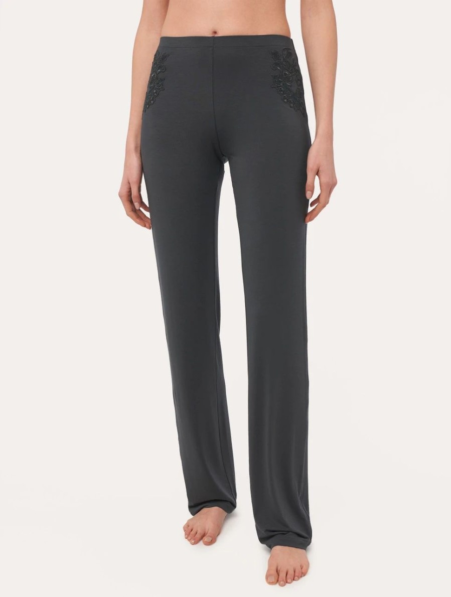 Sleepwear * | Maison@Home Trousers In Charcoal Grey