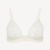 Bras * | Petit Macrame Off-White Triangle Bra With Macrame