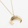 Accessories * | Karen Kane Half Moon Pendant Necklace Gold