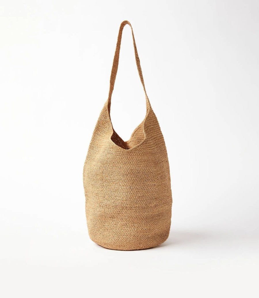 Accessories * | Karen Kane Raffia Sling Bag Natural