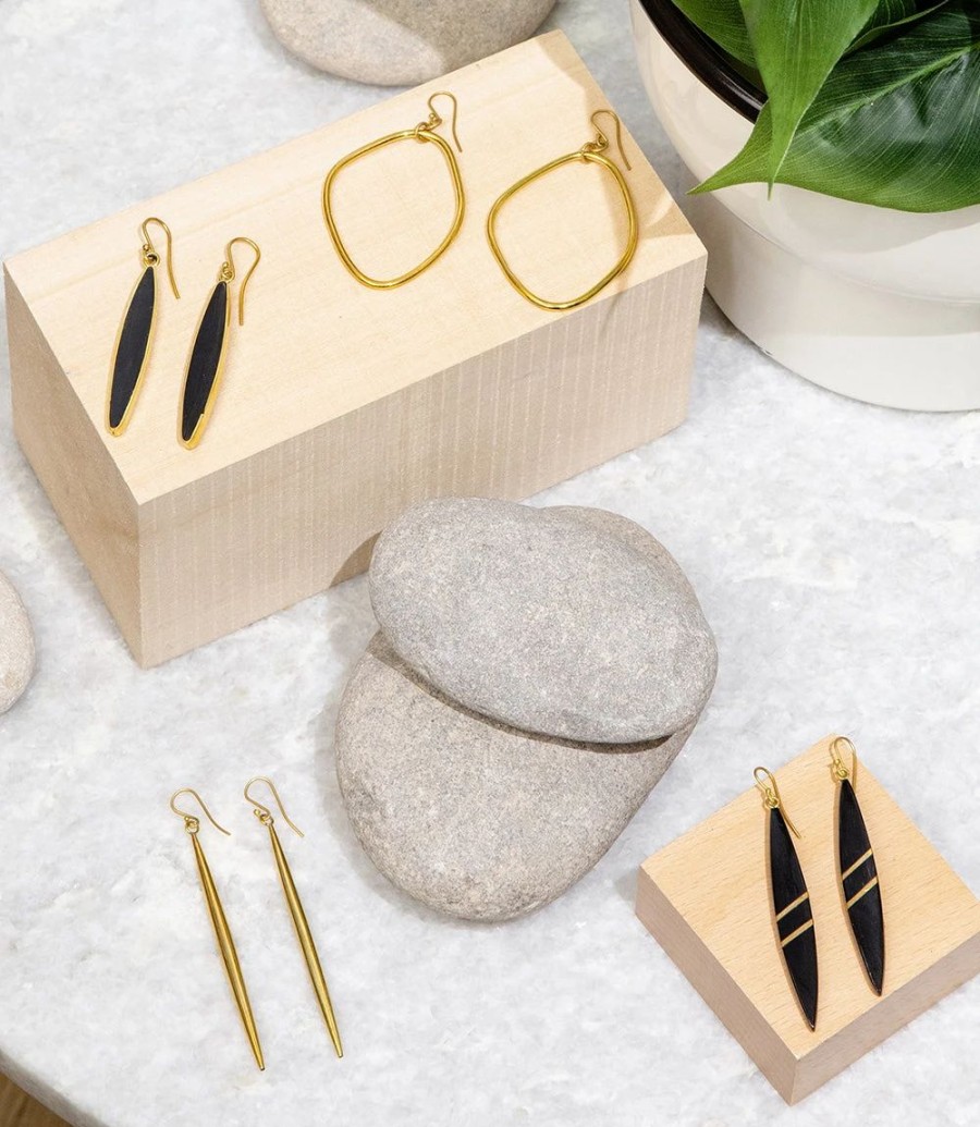 Accessories * | Karen Kane Kenyan Brass Earrings Gold