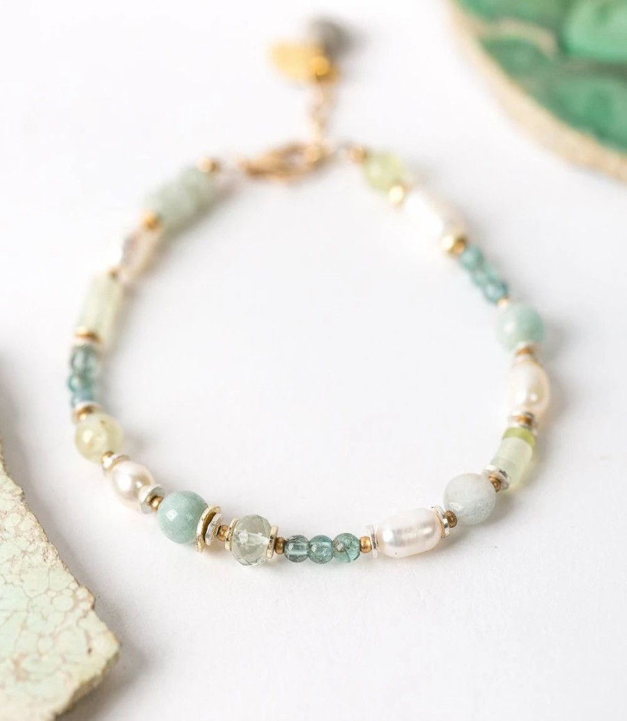 Accessories * | Karen Kane Beaded Crystal Bracelet Green